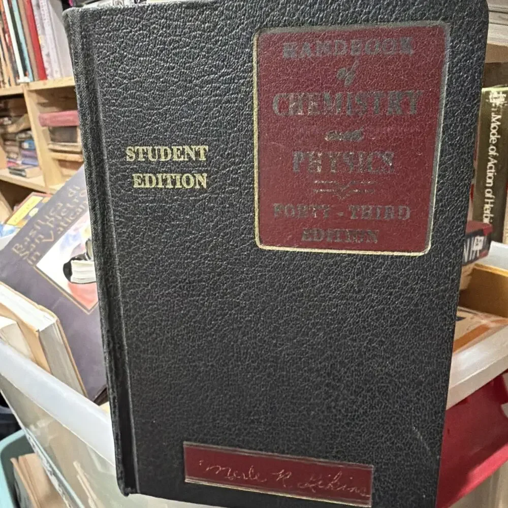 Vintage Handbook of Chemistry‎ and Physics Forty Third Edition 1961 Hardcover